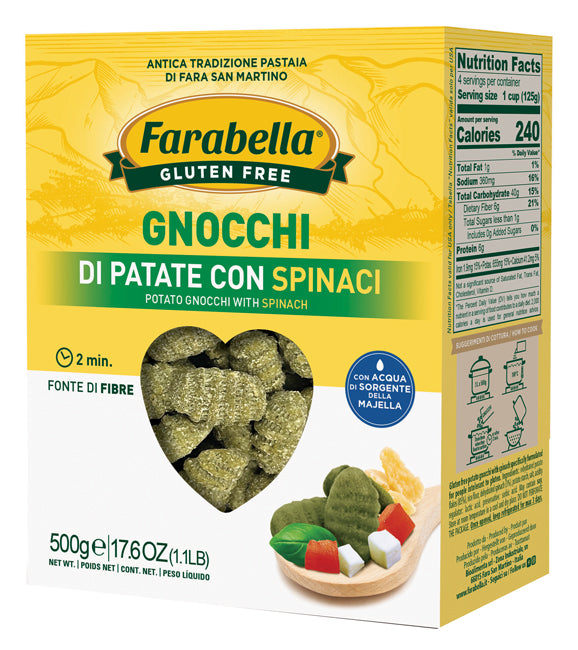 Farabella potato gnocchi with spinach 500 g