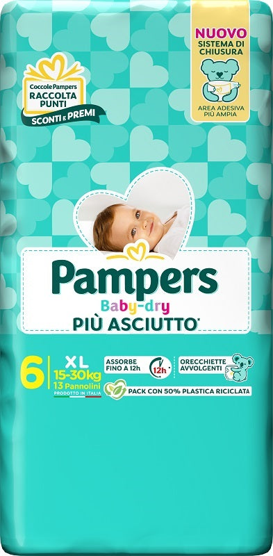 Pampers baby pañal seco downcount xl 13 piezas