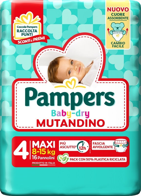 Pampers baby dry pañal braguitas maxi pequeño pack 16 piezas