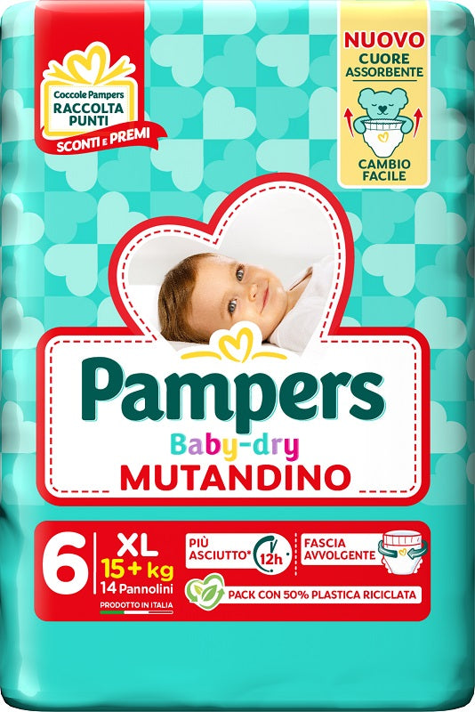 Pampers baby dry diaper panties xl small pack 14 pieces