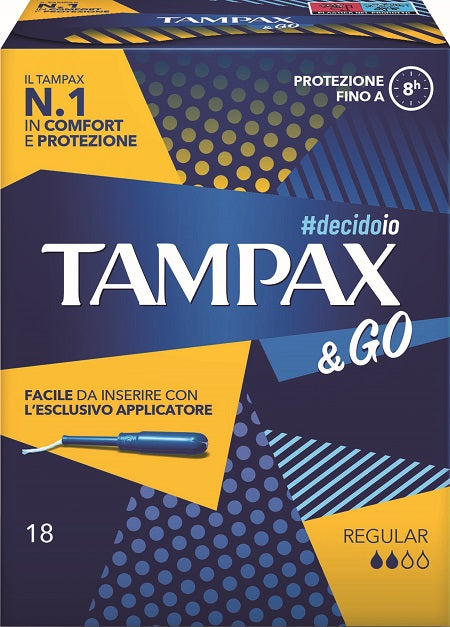 Tampax &amp;go regular 18 pieces