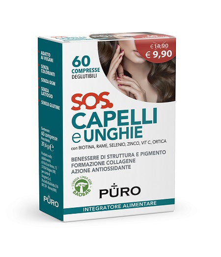 Puro SOS cabello y uñas 60 comprimidos tragables