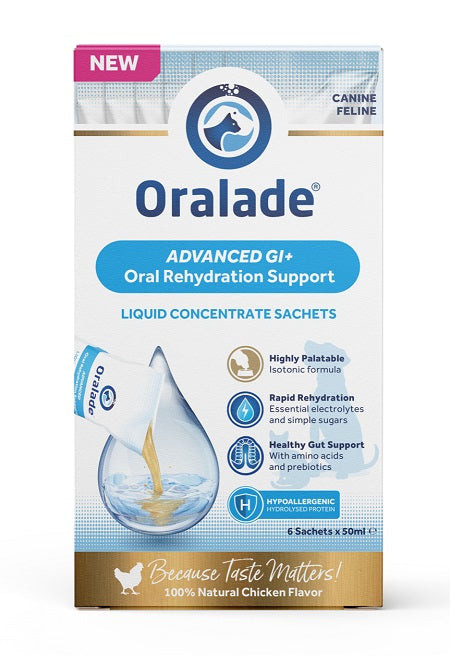 Oralade advanced gi+ soporte concentrado 6 sobres de 50 ml