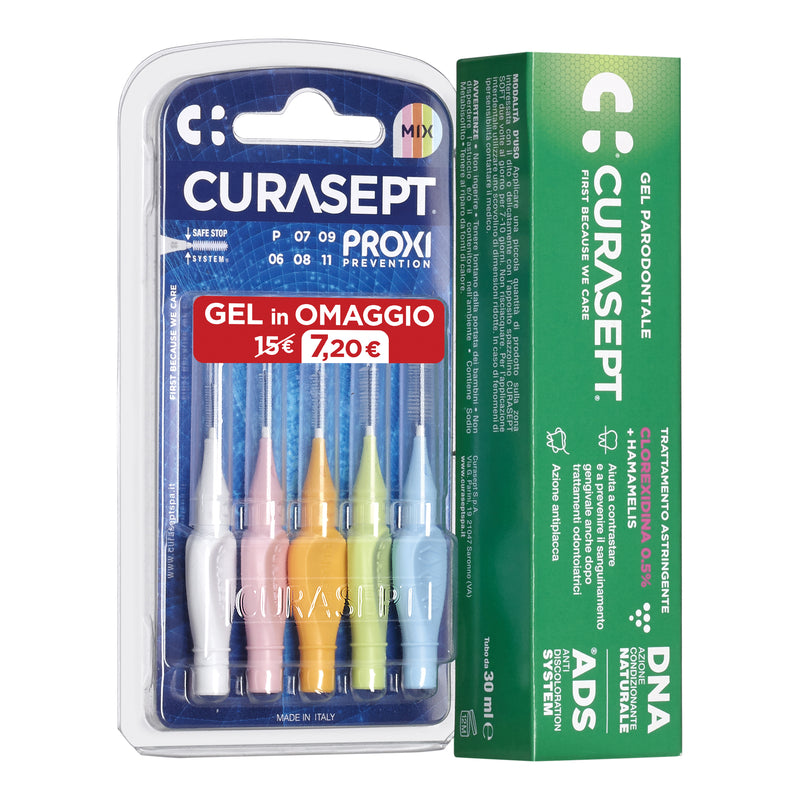 Curasept proxi mix prevention + gel astringente + dna 30 ml