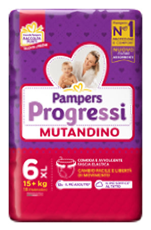 Pampers progressi mutandina xl cp 15 pezzi