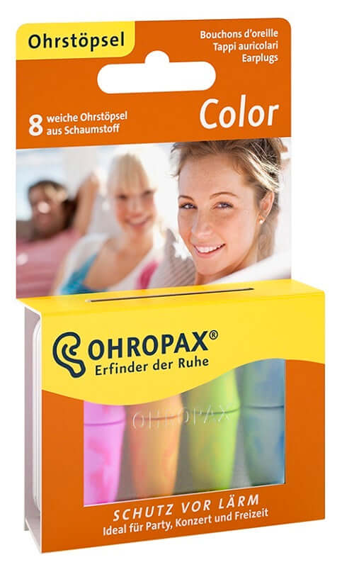 Ohropax color tappi intrauricolari 8 pezzi