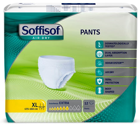 Soffisof air dry pants diaper extra extra large 12 pieces