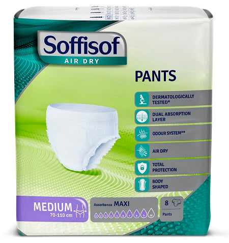 Pannolone soffisof air dry pants maxi medium 8 pezzi