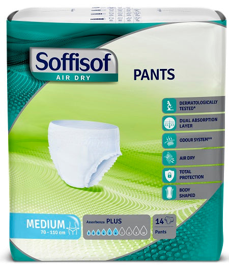 Soffisof pantalon air dry mas pañal mediano 14 piezas