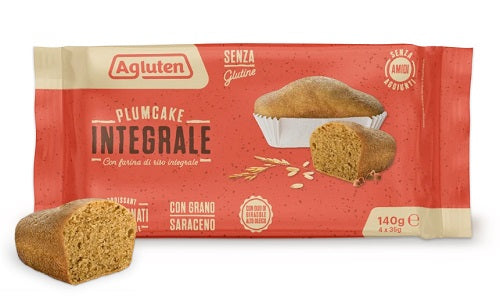 Agluten wholemeal plumcake 4 pieces of 35 g