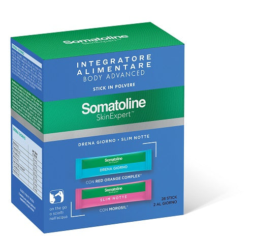 Somatoline skin expert body advanced 14 sticks drenantes día + 14 sticks slim noche