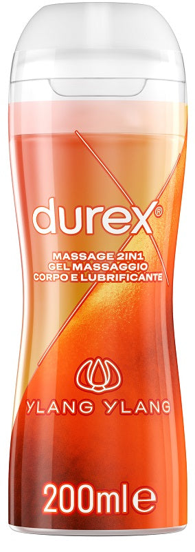 Durex massage 2 in 1 gel massaggio corpo e lubrificante ylang ylang 200 ml