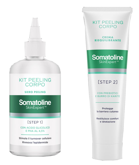 Somatoline skin expert kit peeling corporal 1 gel peeling 200 ml + 1 crema reequilibrante 100 ml