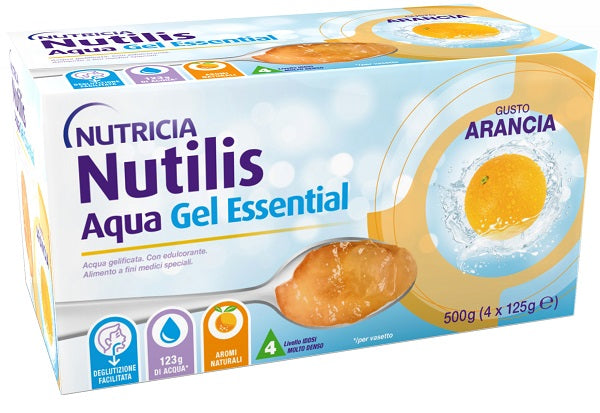 Nutilis aqua gel naranja 4 piezas de 125 g