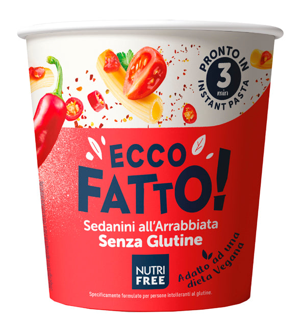 Nutrifree here's the sedanini all'arrabbiata 70g