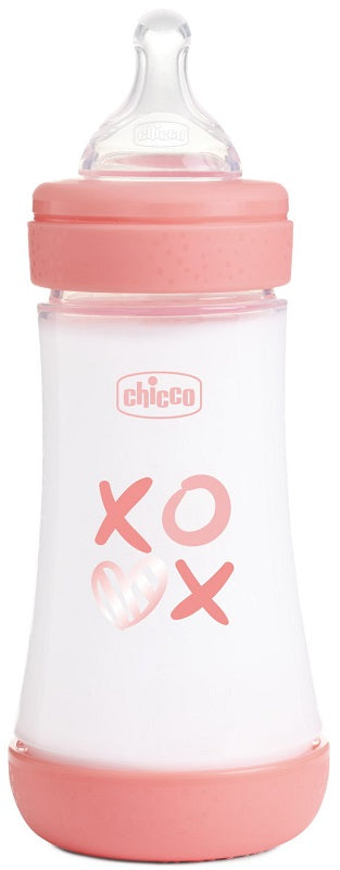 Chicco baby bottle p5 240ml med silicone girl