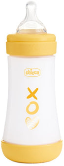 CHICCO - Biberon Neonato Perfect 5 Biberon Giallo Flusso Medio 2Mesi+ 240 ml