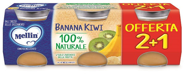 Mellin banana kiwi puree 3 pieces of 100 g