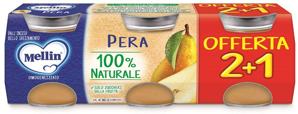 Mellin papilla pera 3 piezas de 100 g