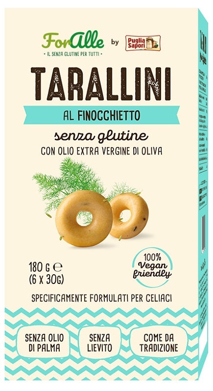 Foralle tarallini senza glutine finocchietto 6 bustine da 30 g