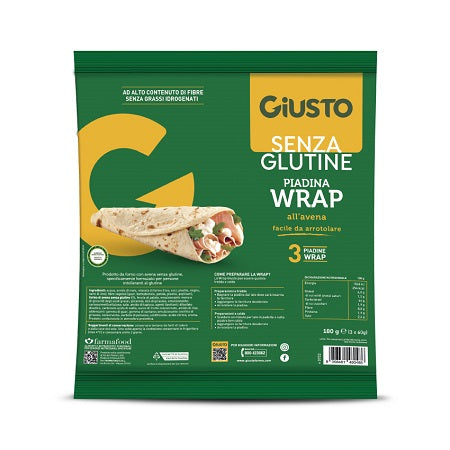 Giusto senza glutine wrap con avena 3 pezzi da 60 g