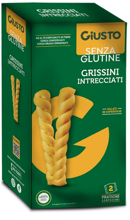 Giusto senza glutine intrecciati grissini 150 g