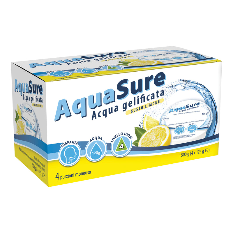 Aquasure agua gelificada de limón endulzada multipack 4 unidades de 125 g