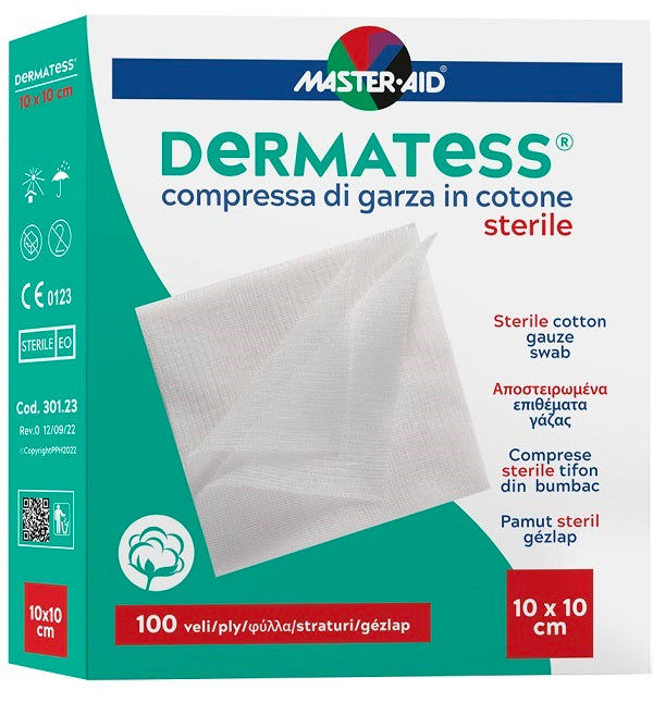 Hydrophilic gauze dermatess cotton 10x10 100 layers