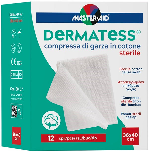 Garza idrofila dermatess cotone 36x40 12 pezzi