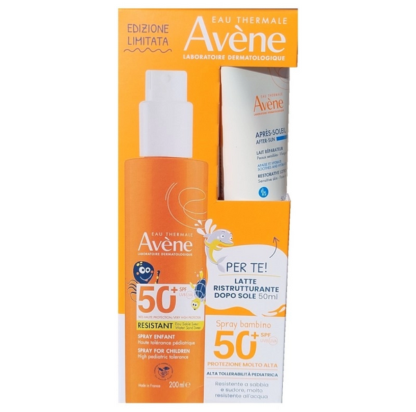 AVENE - Solari - Spray solare protettivo bambino SPF50+ 200 ml + ristrutturante doposole 50 ml