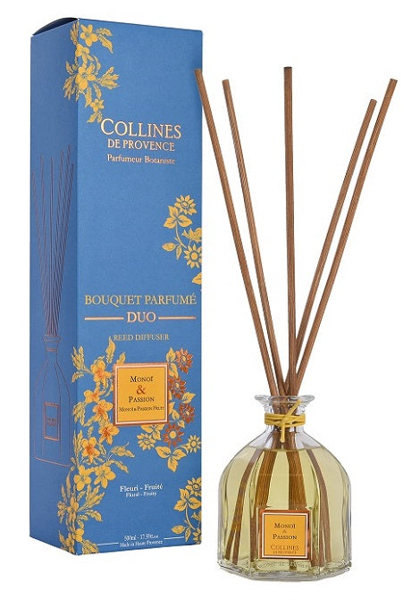 Diffusore con bastoncini monoi & frutto della passione 500 ml