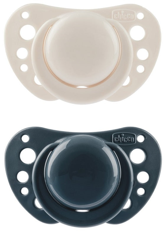 CHICCO - succhietti air blu silicone 6-16 mesi 2 pezzi