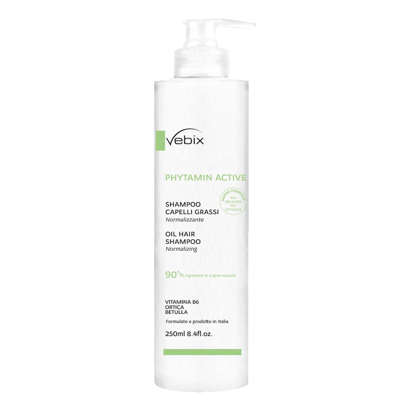 Vebix phytamin active champú normalizador para cabello graso 250 ml