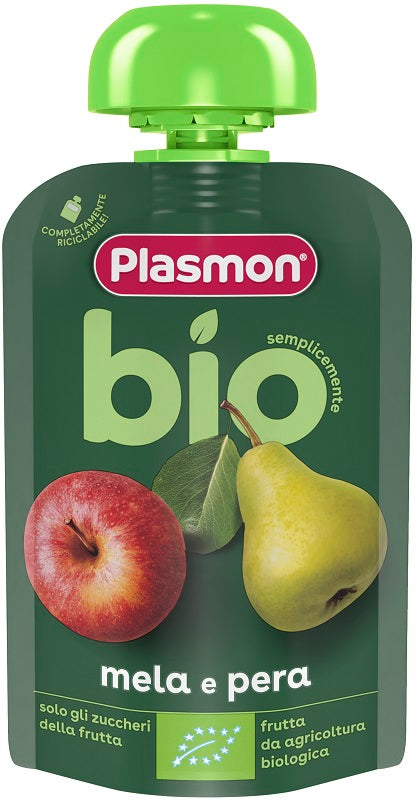 Plasmon apple pear organic pouches 100 g