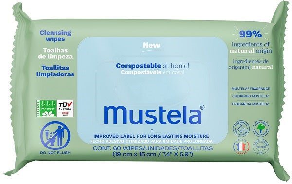 Mustela salviette compostabili 60 pezzi