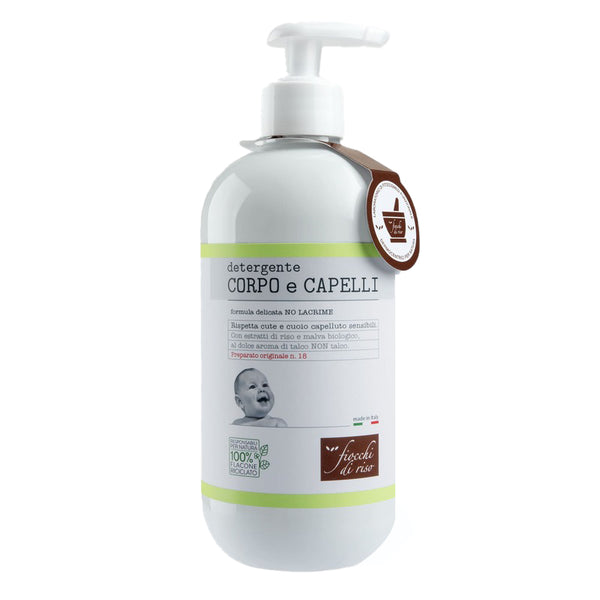 Fiocchi di riso detergente corpo/capelli talco 400 ml