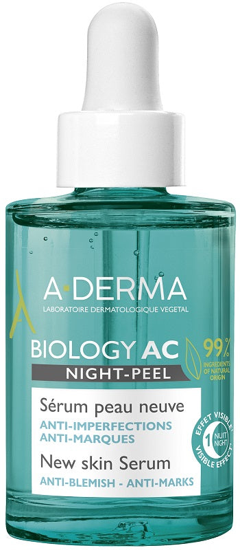 Aderma biology ac night peel serum 30 ml