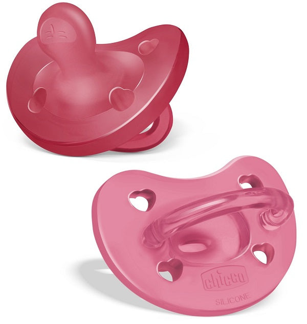 CHICCO - gommotto silicone rosa 16-36 mesi 2 pezzi