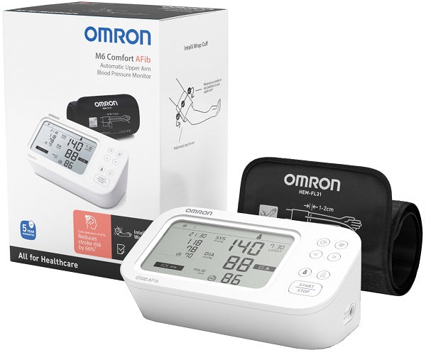 Tensiómetro omron m6 comfort afib en la parte superior del brazo