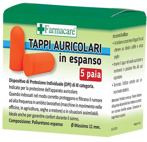 Tappi auricolari espanso 5 paia