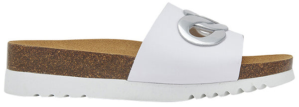 SCHOLL - Arenal mules in eco-pelle white 38