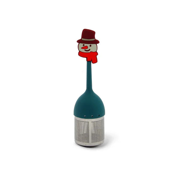 NEAVITA - Christmas Filter in Steel and Silicone Snowman, 1 Piece