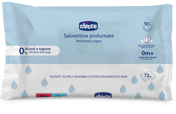 Chicco wipes 72 pieces no plaque