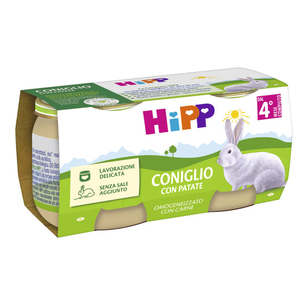 Hipp omogeneizzato coniglio con verdure 2 pezzi da 80 g