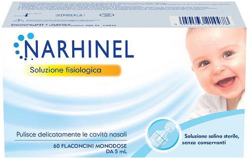 NARHINEL - Soluzione fisiologica per aspiratore nasale 60 flaconcini da 5 ml