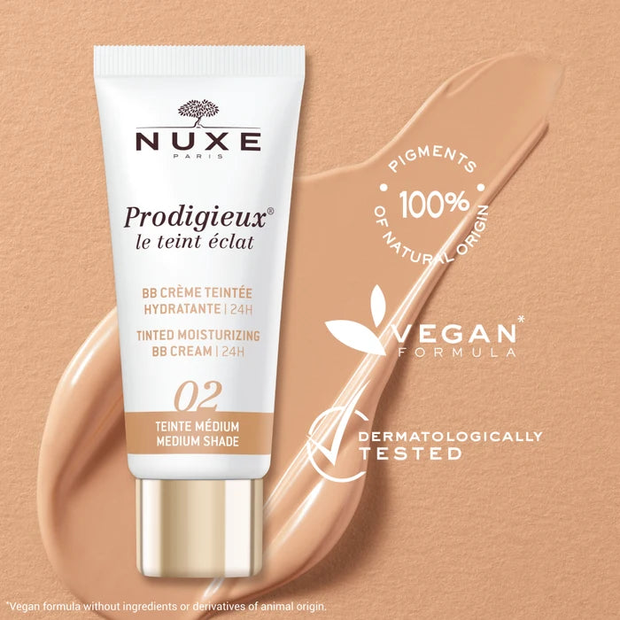 NUXE - Prodigieux Le Tinte Eclat - BB cream hidratante con color tono 2 medio