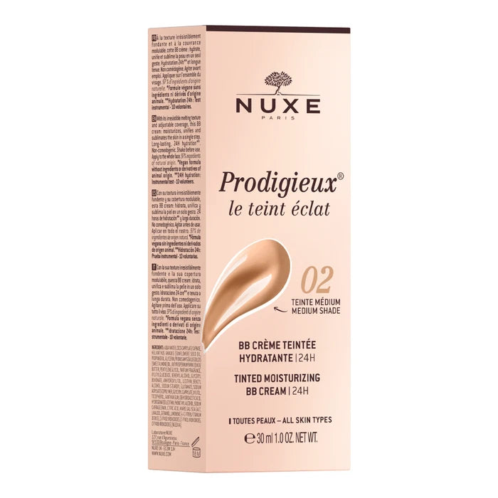 NUXE - Prodigieux Le Tinte Eclat - BB cream hidratante con color tono 2 medio