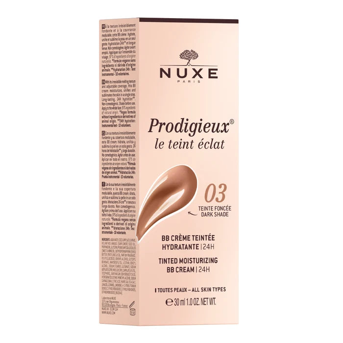 NUXE - Prodigieux Le Tinte Eclat - BB cream idratante colorata tonalita' 3 scura