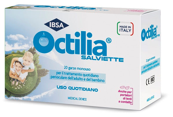 Octilia salviette perioculari 20 garze in viscosa non sterili