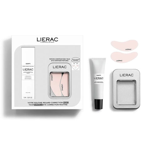 LIERAC - Diopti - Cofanetto correzione delle Rughe degli Occhi Crema 15 ml + Patchs in Regalo